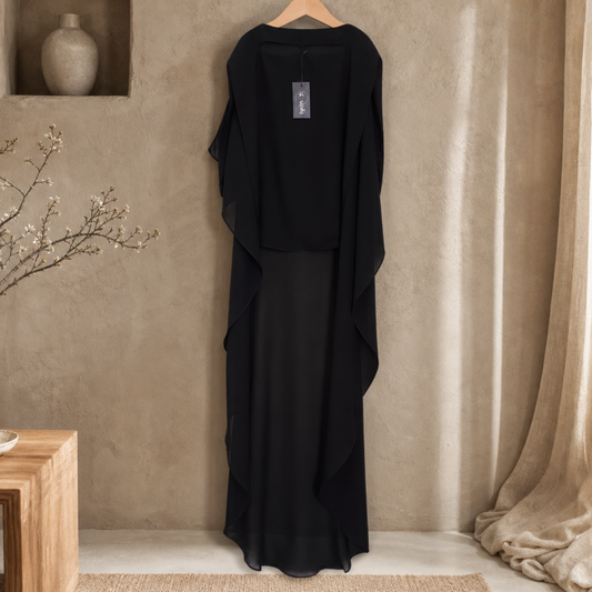 EXTRA LONG 2 LAYERS NIQAB WITH NOSE STRING