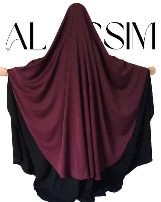 KHIMAR SOTRA - ROUND, EXTRA WIDE, NIDA - BURGUNDY