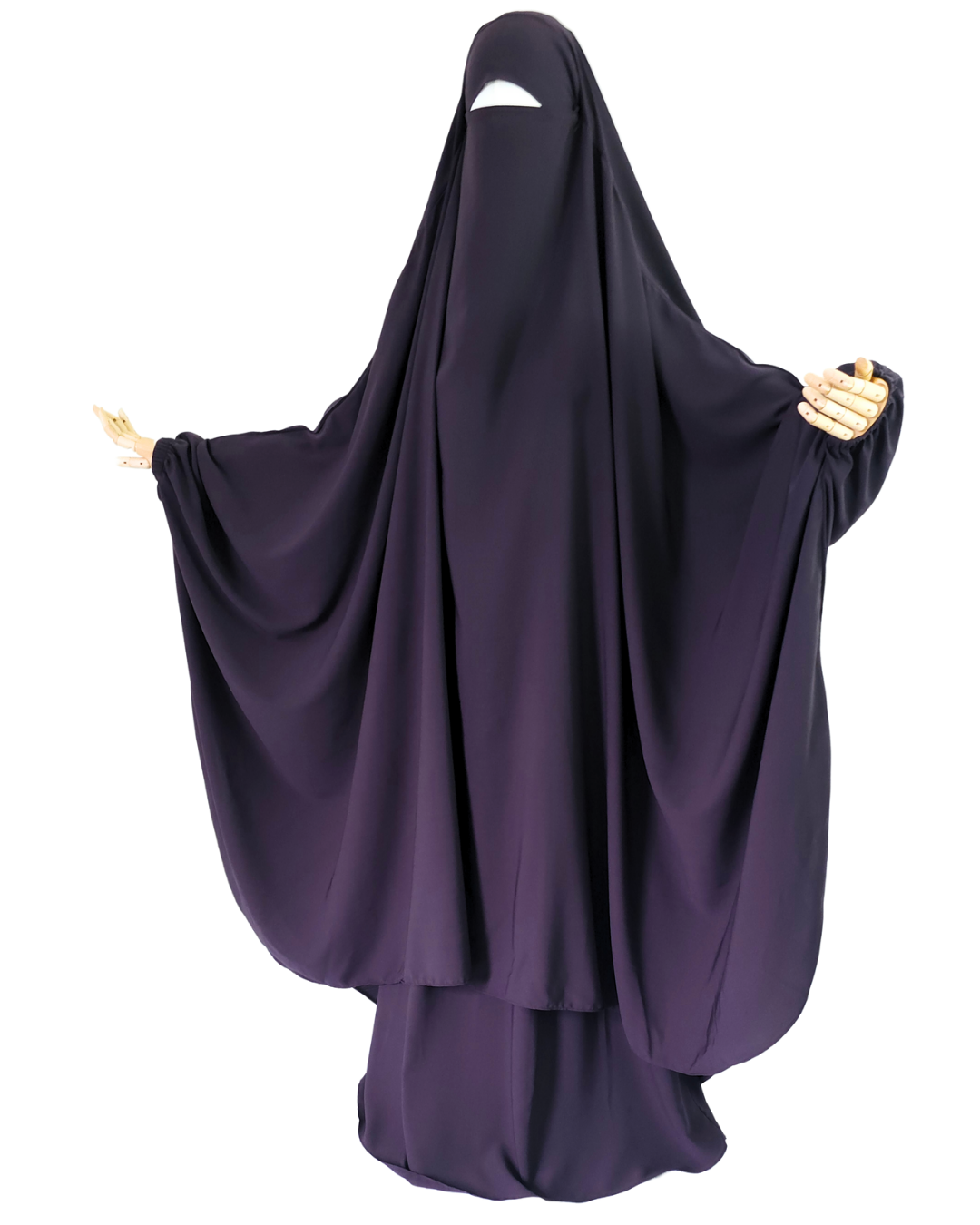 BIG WIDE 2 PIECE JILBAB DARK PLUM