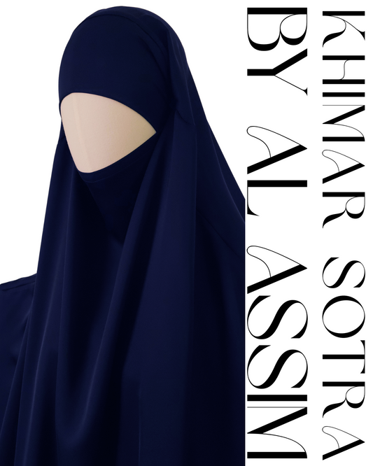 KHIMAR SOTRA - ROUND, EXTRA WIDE, NIDA - NAVY