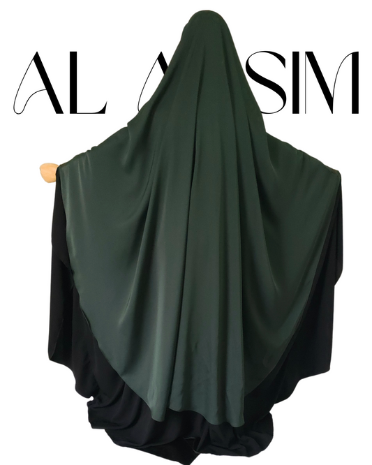KHIMAR SOTRA - ROUND, EXTRA WIDE, NIDA - EMERALD GREEN