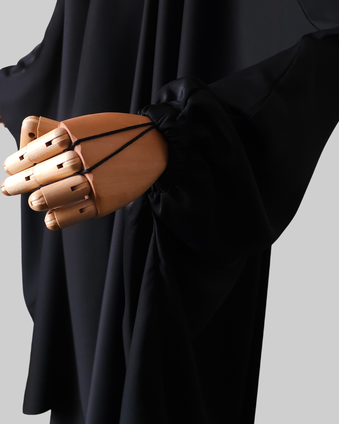 BIG WIDE 2 PIECE JILBAB NIDA BLACK - BUTTERFLY