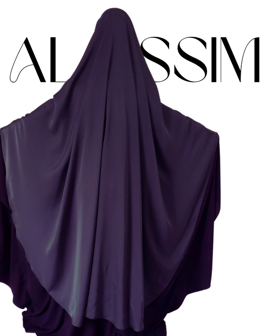 KHIMAR SOTRA - ROUND, EXTRA WIDE, NIDA - DARK PURPLE