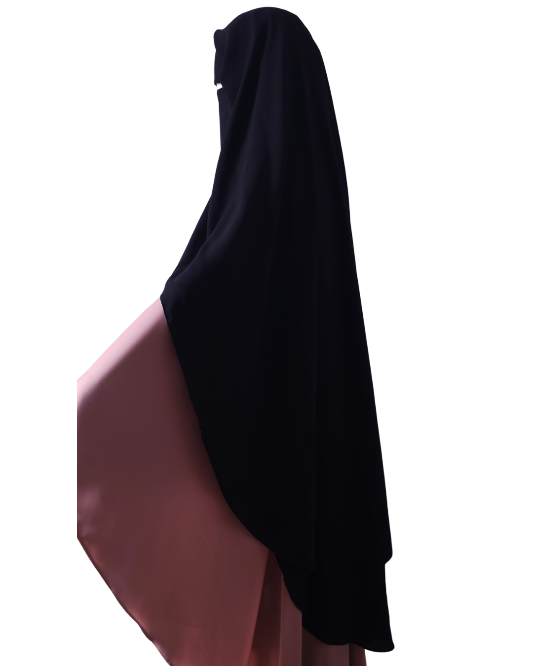 EXTRA LONG 3 LAYERS NIQAB WITH NOSE STRING & EYE FLAP