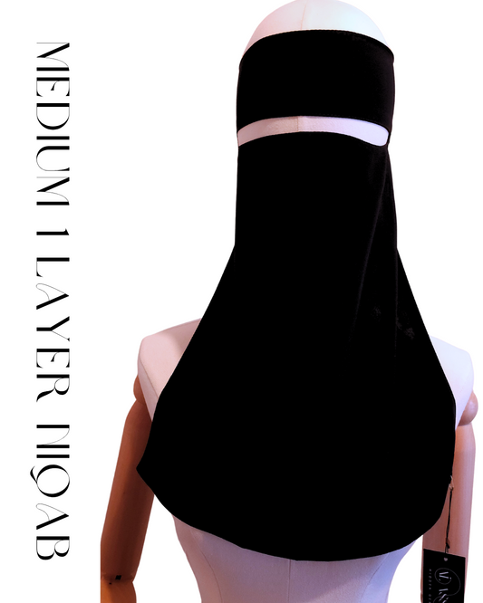 MEDIUM 1 LAYER NIQAB - NO PINCH