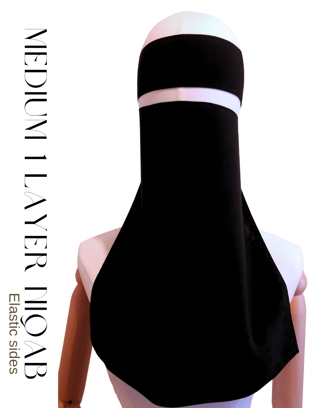 MEDIUM 1 LAYER NIQAB WITH ELASTIC SIDES