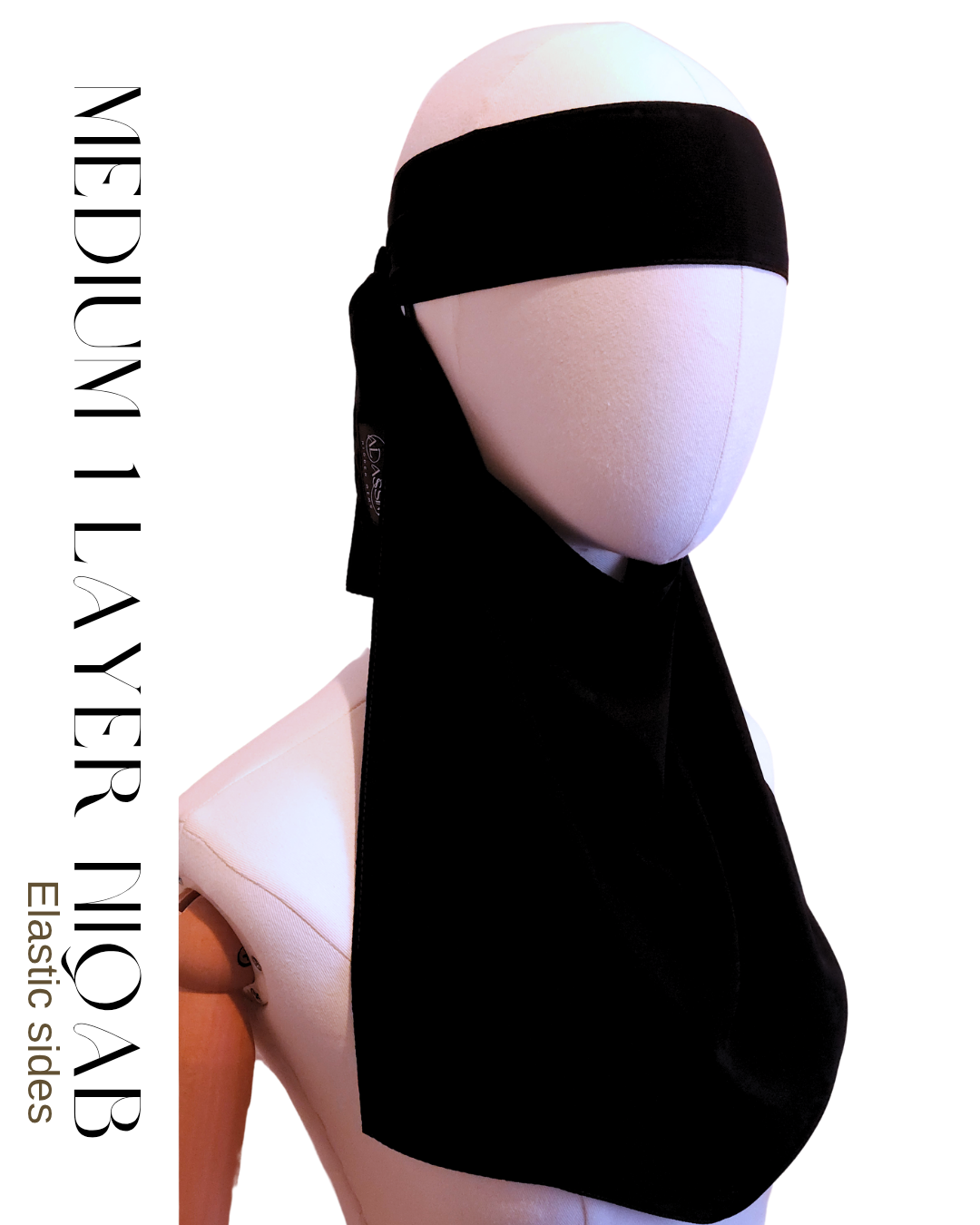 MEDIUM 1 LAYER NIQAB WITH ELASTIC SIDES