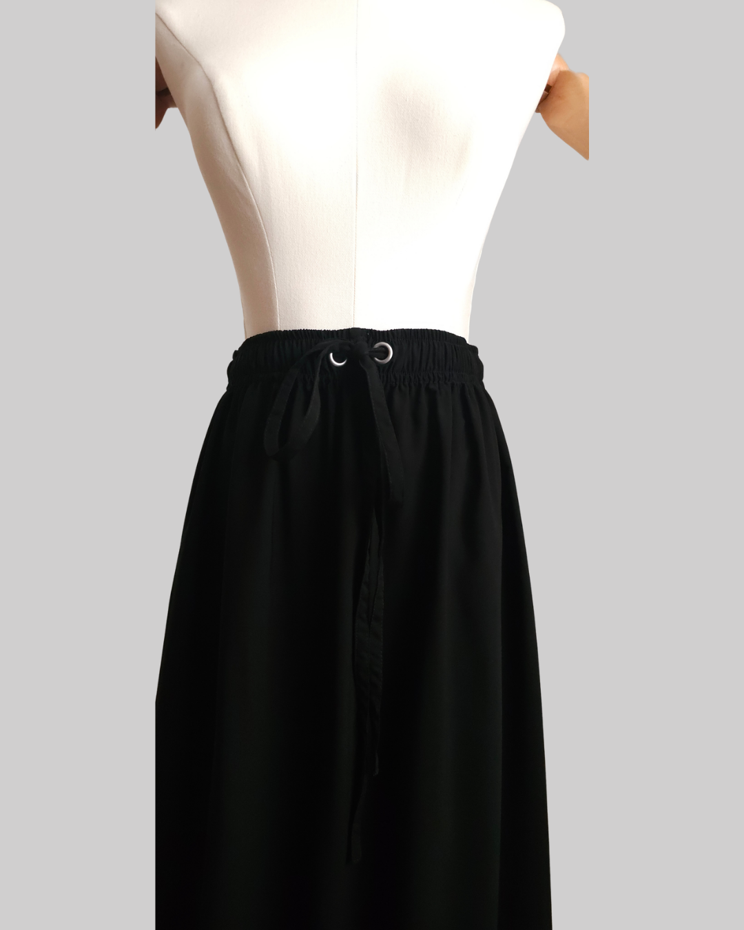 BIG WIDE 2 PIECE JILBAB BLACK - BUTTERFLY - COTTON HEADBAND