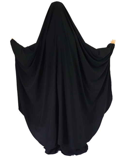BIG WIDE 2 PIECE JILBAB BLACK