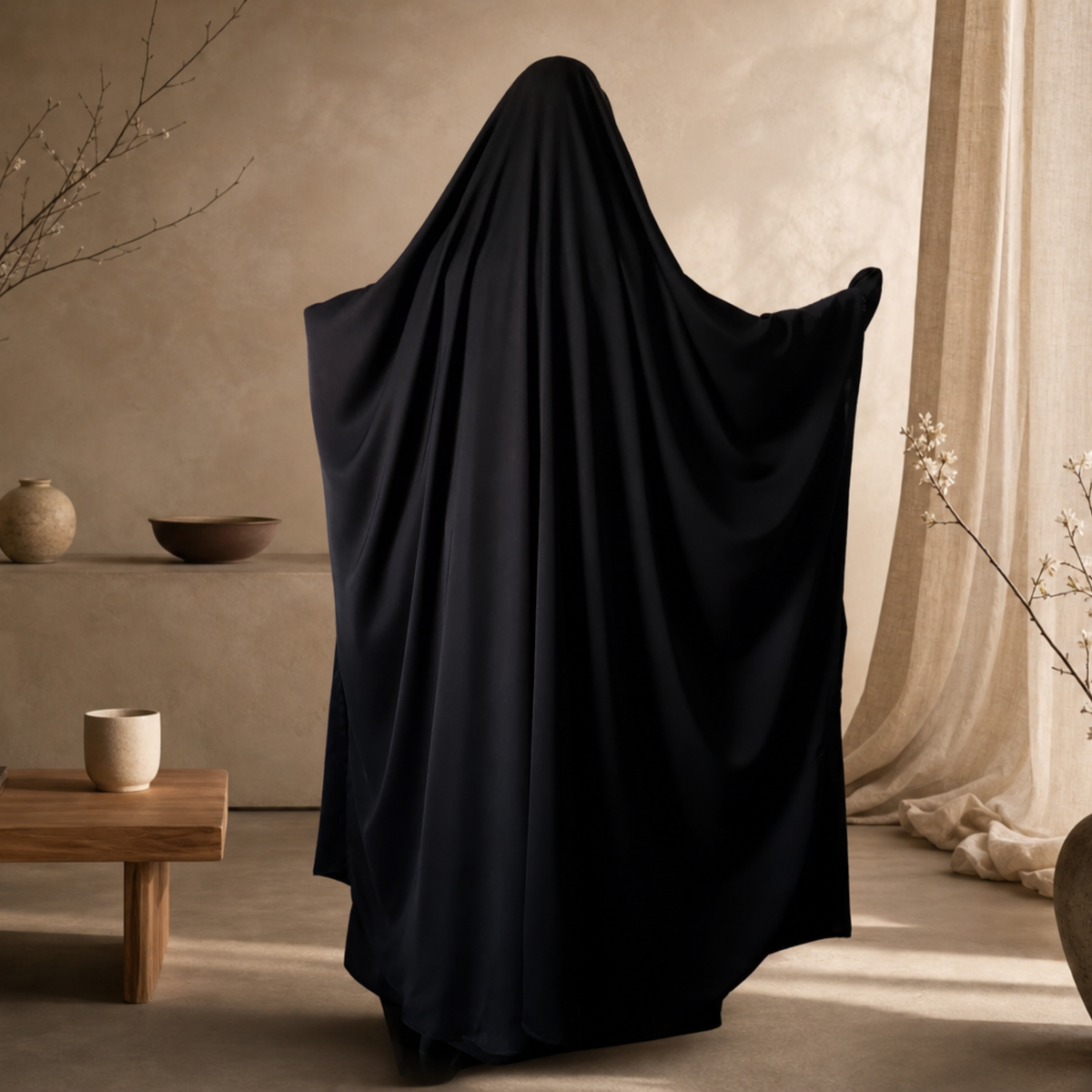 SAUDI V-NECK KHIMAR CAPE PREMIUM NIDA