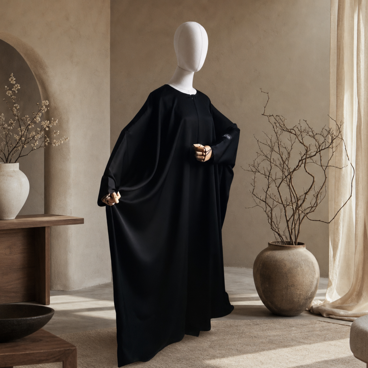 CLASSIC BUTTERFLY ABAYA - PREMIUM NIDA BLACK