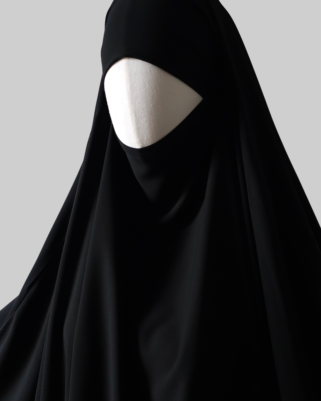 BIG WIDE 2 PIECE JILBAB BLACK - BUTTERFLY - SNAP BUTTONS