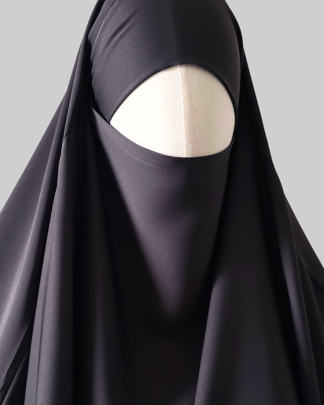 BIG WIDE 2 PIECE JILBAB NIDA CHARCOAL - BUTTERFLY