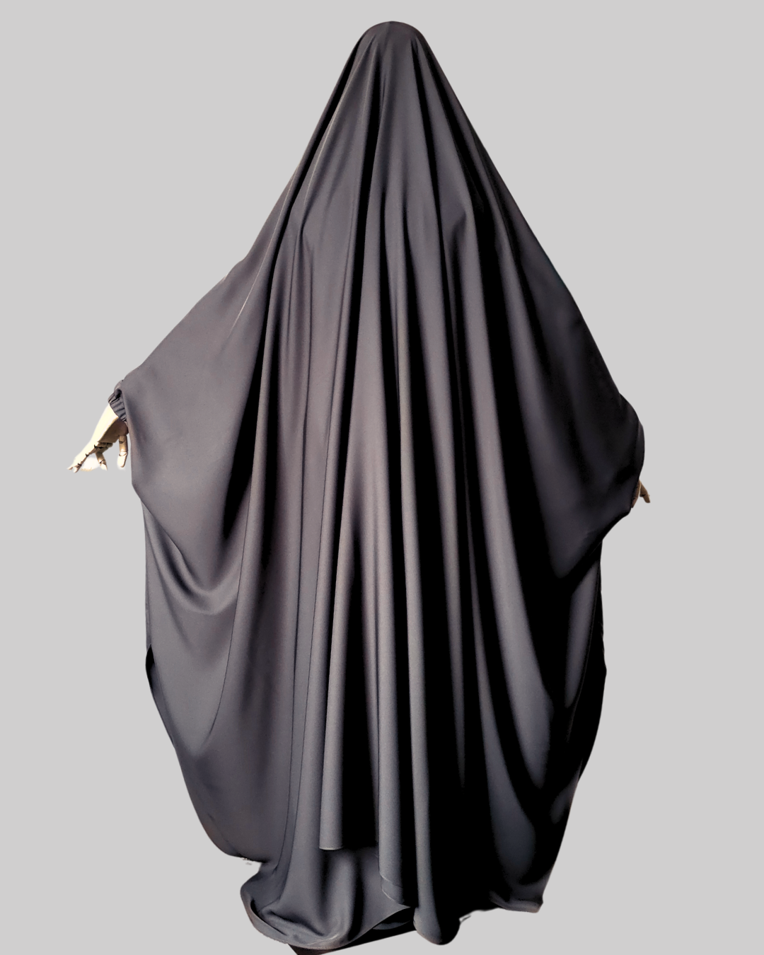 BIG WIDE 2 PIECE JILBAB NIDA CHARCOAL - BUTTERFLY