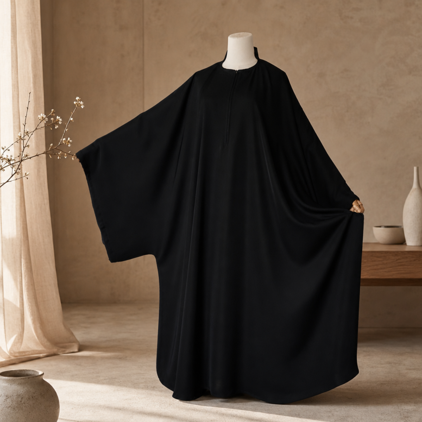 ABAYA ERSANA - PREMIUM NIDA BLACK