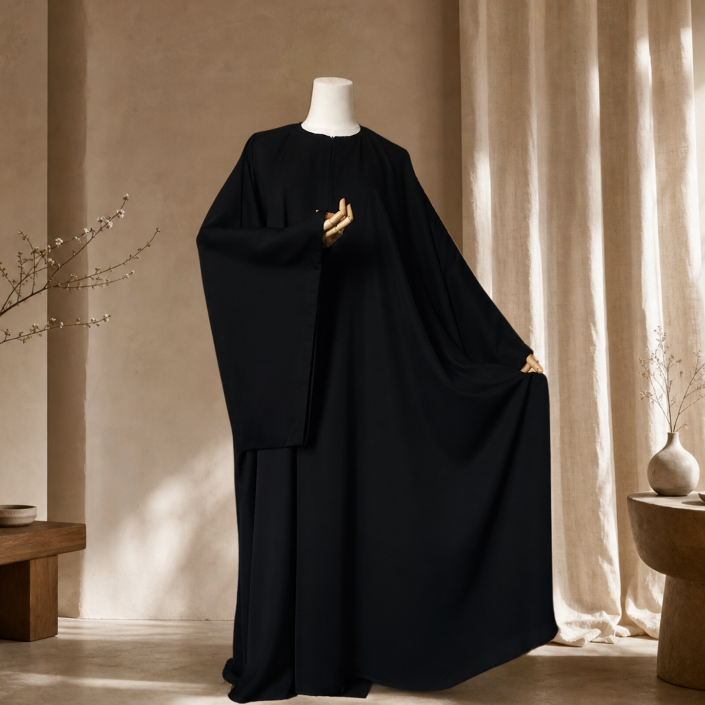 ABAYA ERSANA - PREMIUM NIDA BLACK