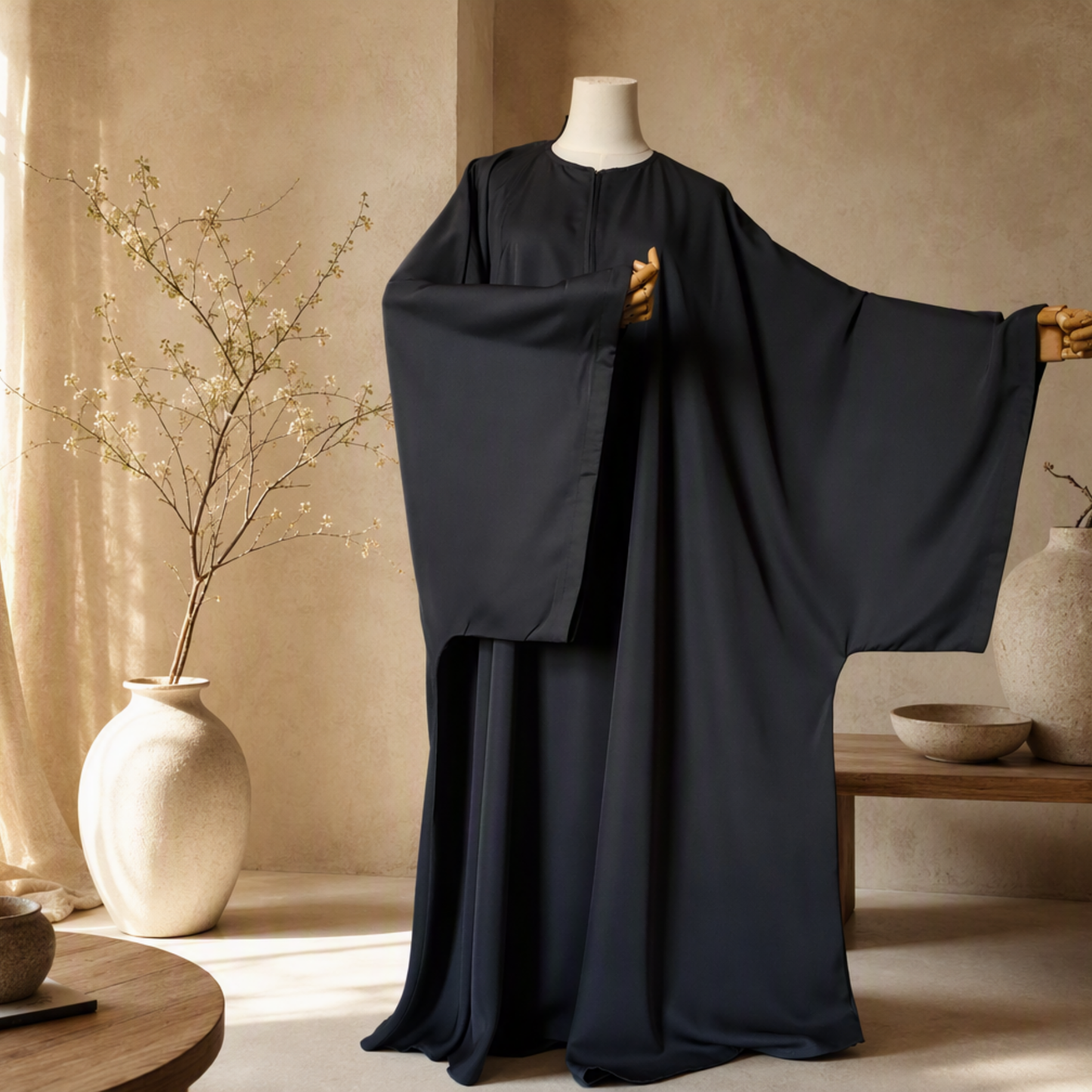 ABAYA ERSANA - PREMIUM NIDA CHARCOAL