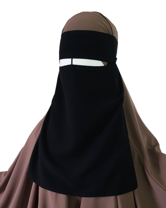 MEDIUM 1 LAYER NIQAB WITH NOSE STRING