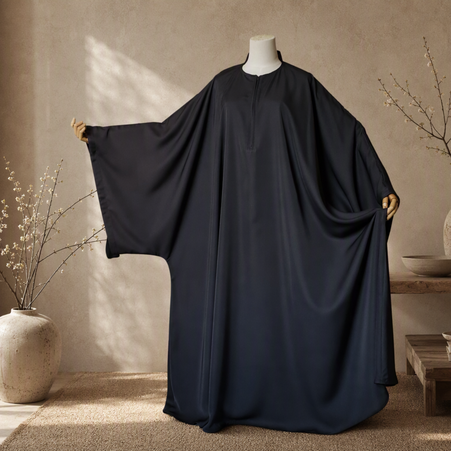 ABAYA ERSANA - PREMIUM NIDA CHARCOAL