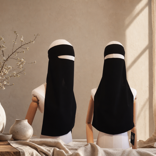 20″  LONG 1 LAYER NIQAB - NO PINCH
