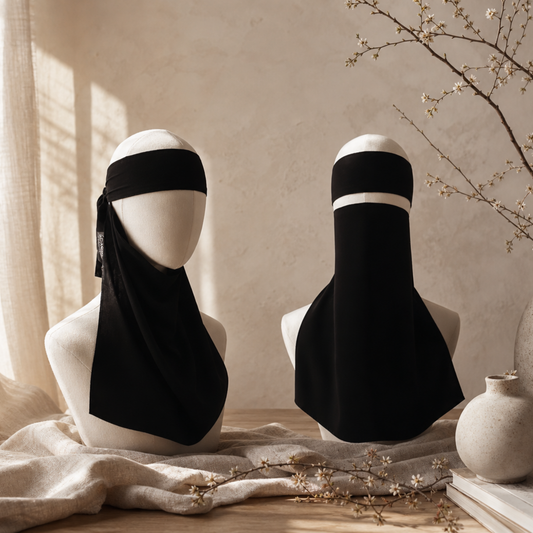 MEDIUM 1 LAYER NIQAB WITH ELASTIC SIDES