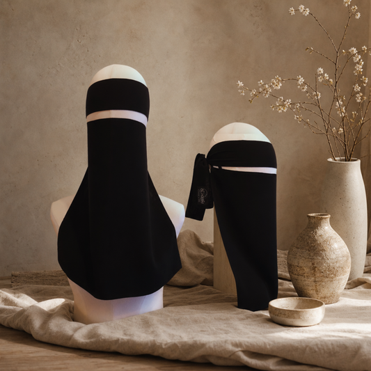 MEDIUM 1 LAYER NIQAB WITH ELASTIC SIDES