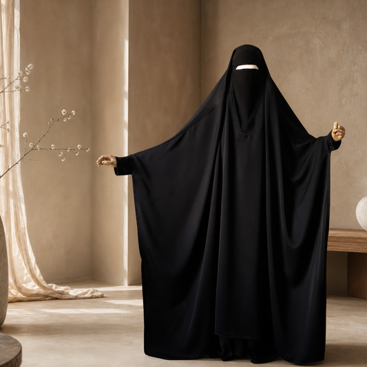 SAUDI V-NECK KHIMAR CAPE PREMIUM NIDA