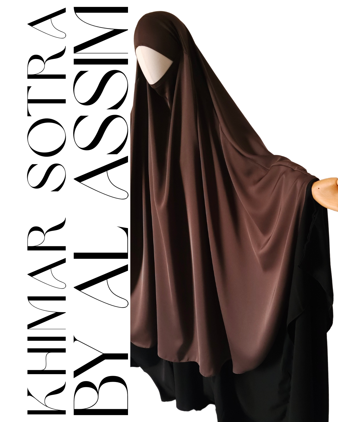 KHIMAR SOTRA - ROUND, EXTRA WIDE, NIDA - DARK TAUPE