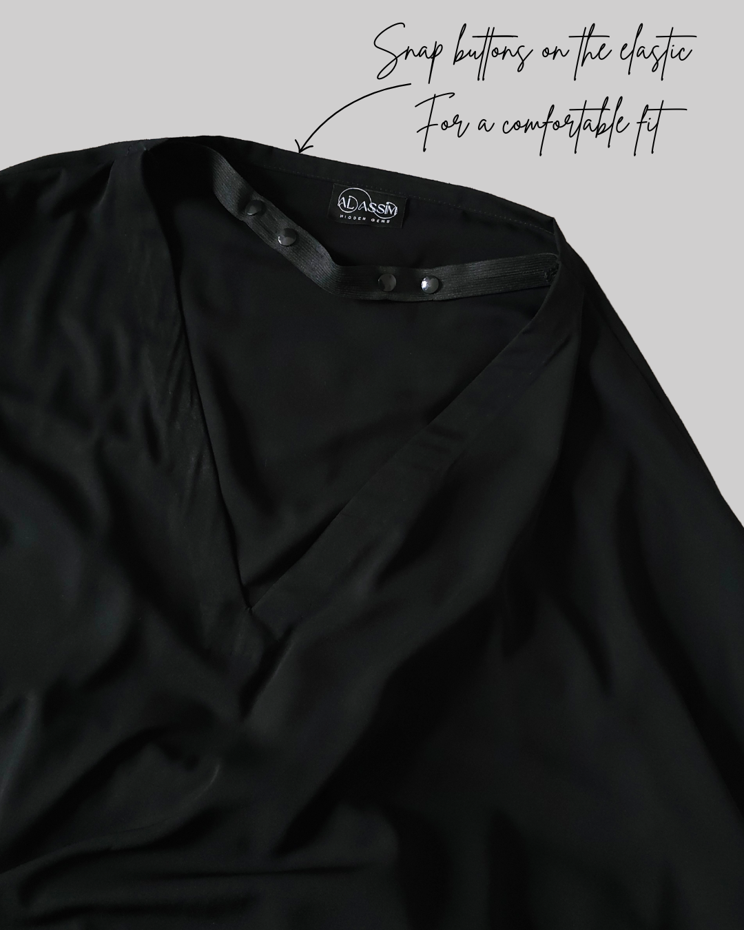 SAUDI V-NECK KHIMAR CAPE