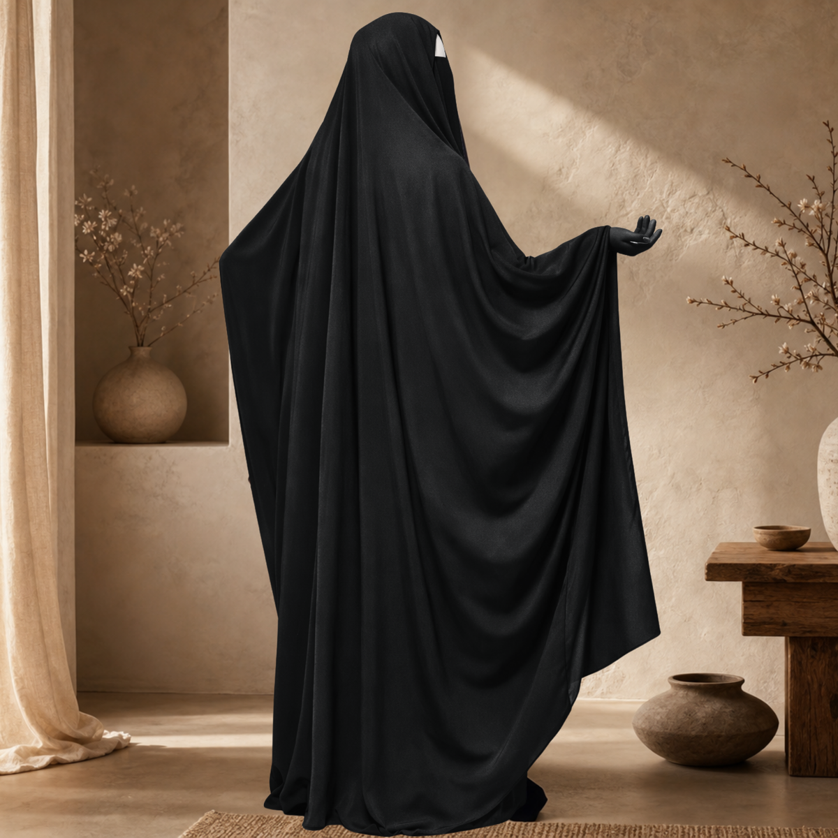 SAUDI V-NECK KHIMAR CAPE PREMIUM NIDA