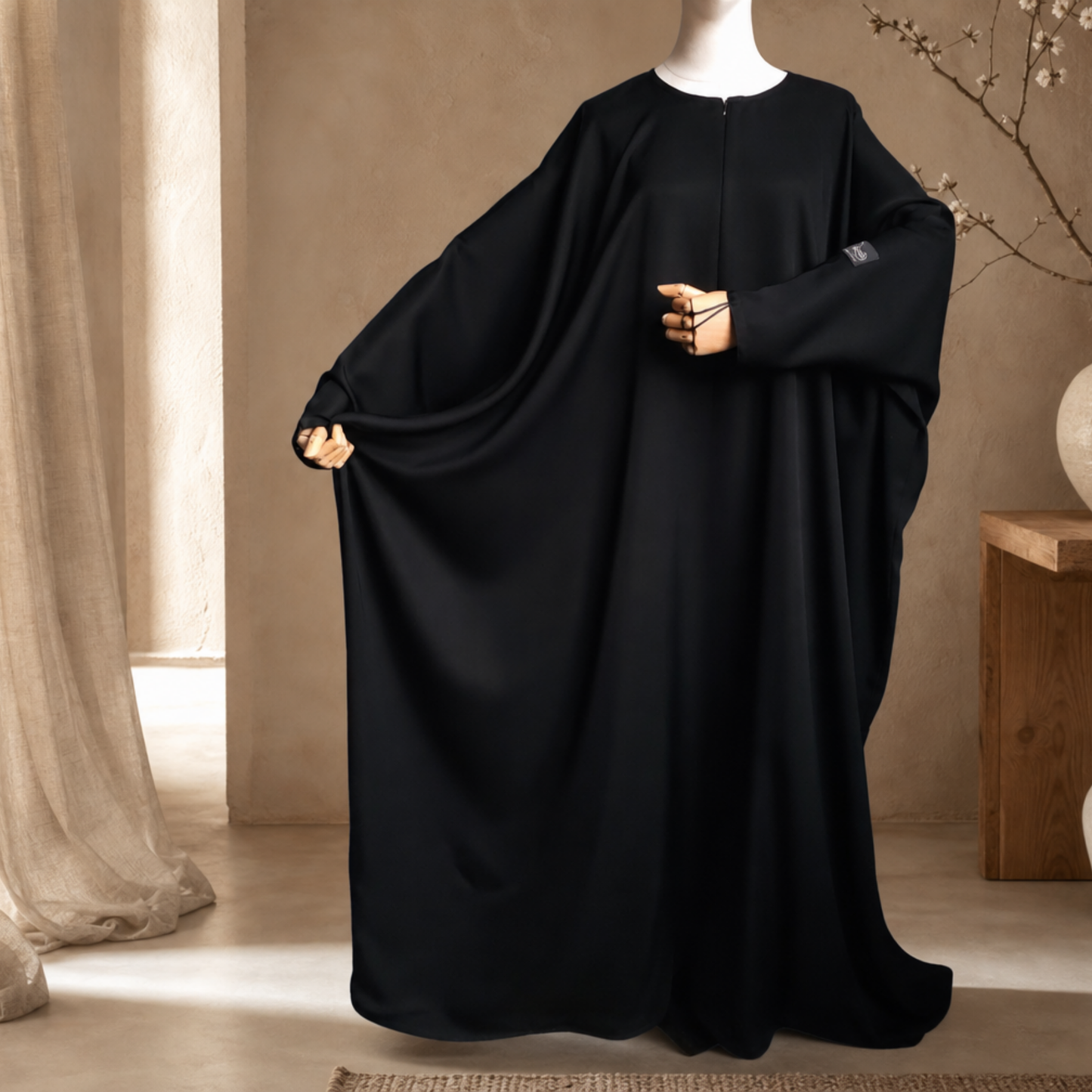 CLASSIC BUTTERFLY ABAYA - PREMIUM NIDA BLACK