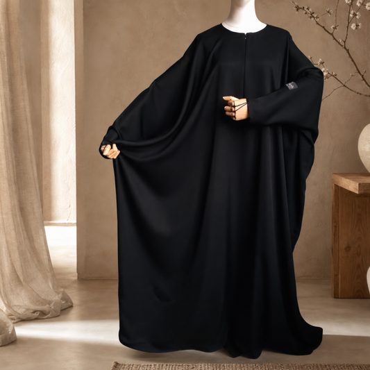 CLASSIC BUTTERFLY ABAYA - PREMIUM NIDA BLACK
