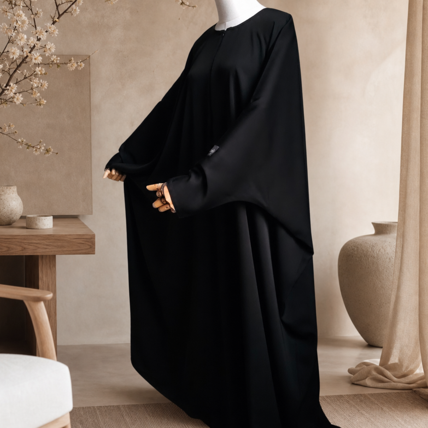 CLASSIC BUTTERFLY ABAYA - PREMIUM NIDA BLACK