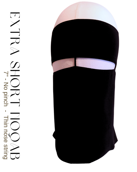 EXTRA SHORT 1 LAYER NIQAB WITH NOSE STRING