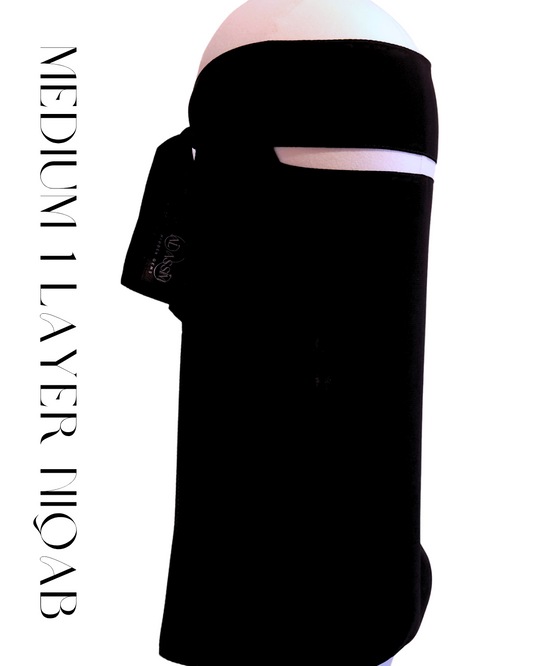 MEDIUM 1 LAYER NIQAB - NO PINCH