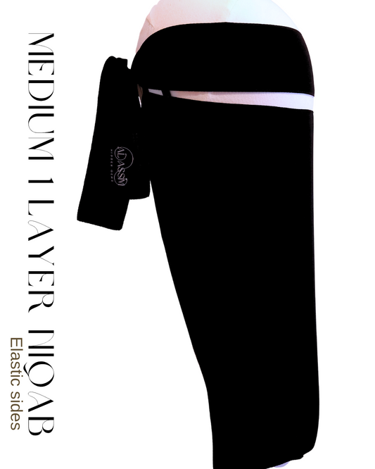 MEDIUM 1 LAYER NIQAB WITH ELASTIC SIDES