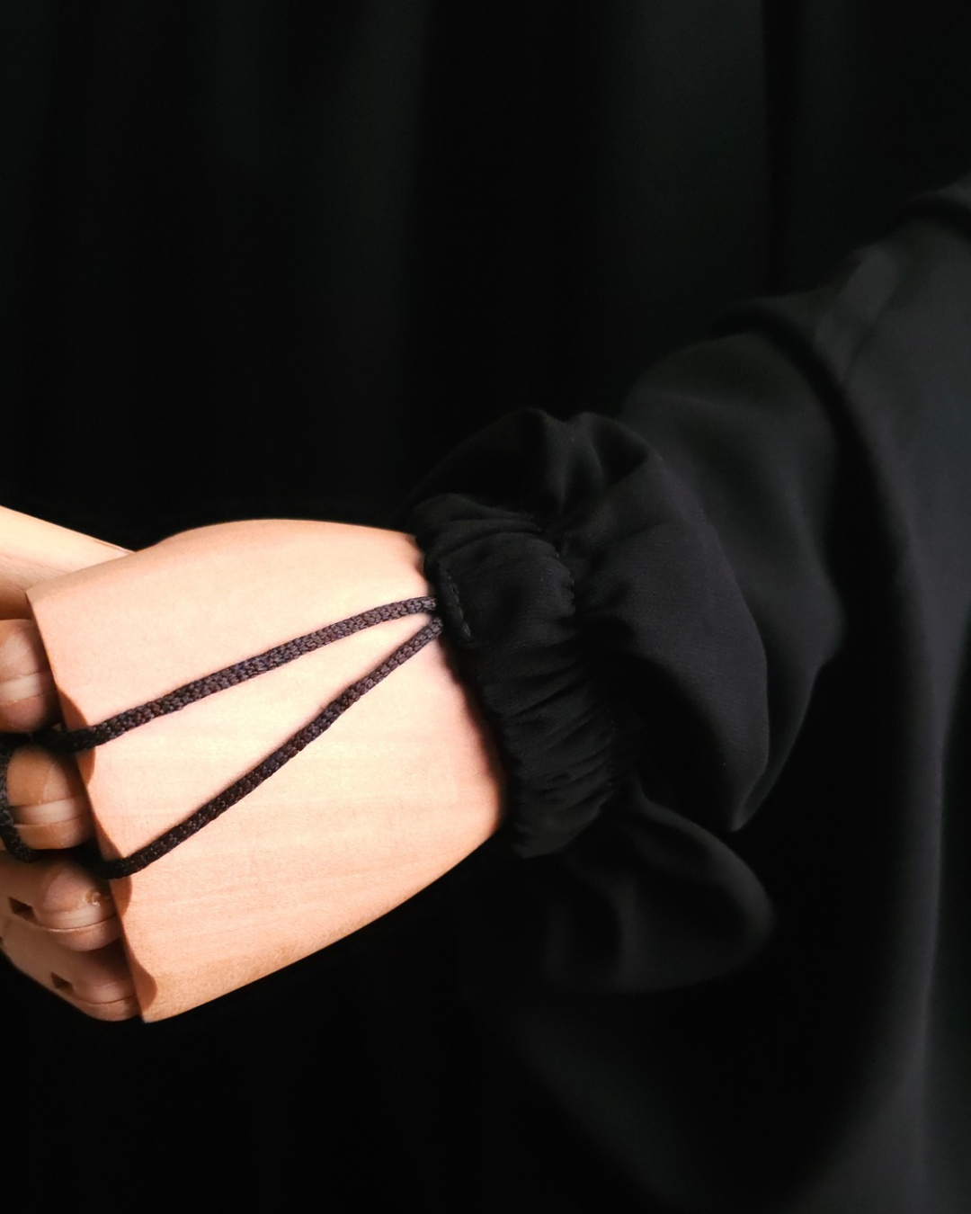 BIG WIDE 2 PIECE JILBAB BLACK - BUTTERFLY