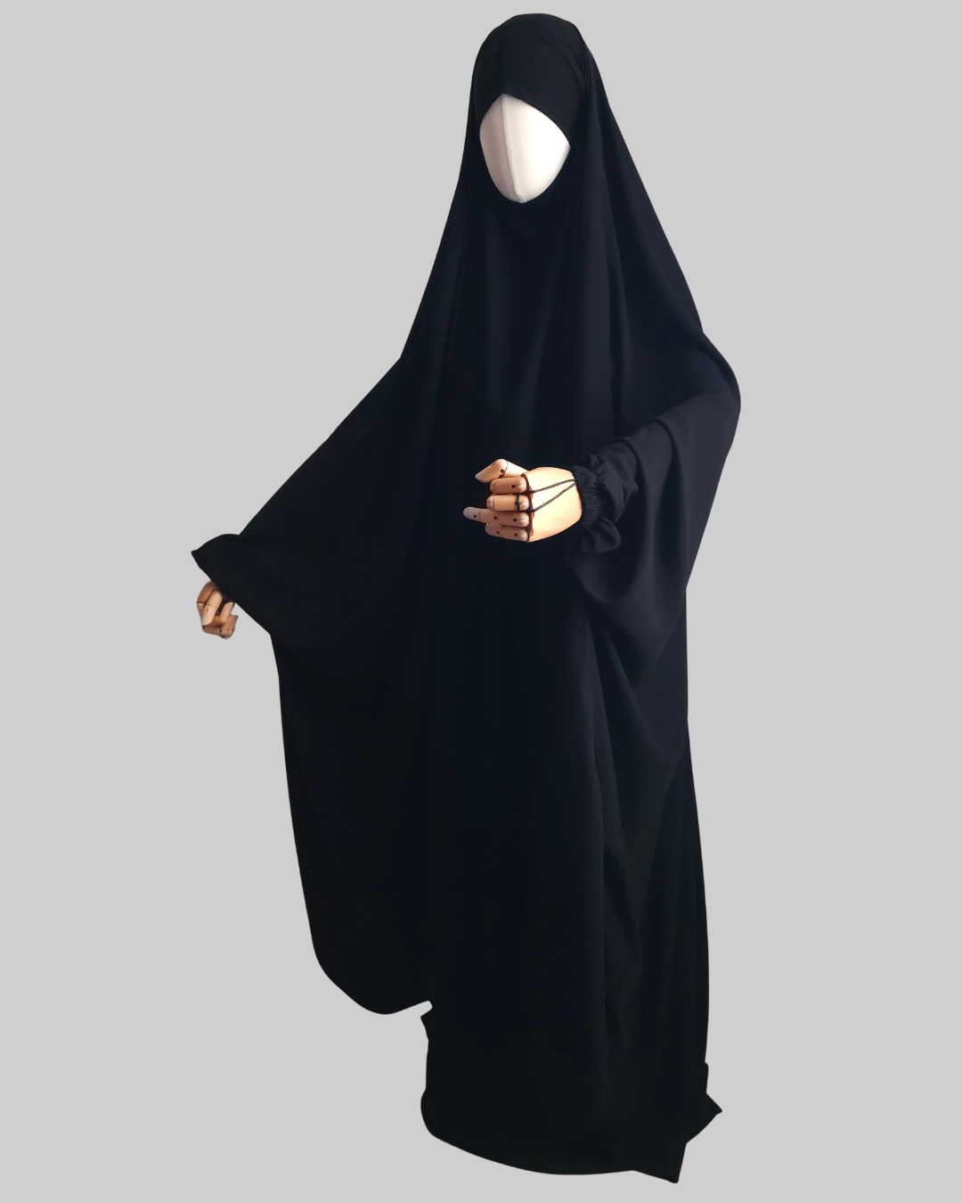 BIG WIDE 2 PIECE JILBAB BLACK - BUTTERFLY