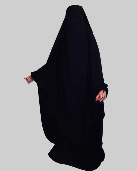 EXTRA LONG 3 LAYERS NIQAB WITH NOSE STRING & EYE FLAP