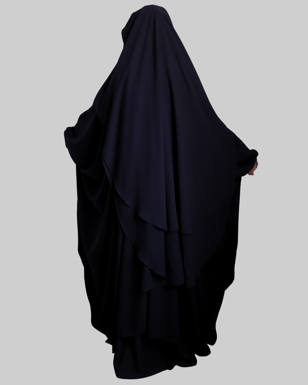 EXTRA LONG 3 LAYERS NIQAB WITH NOSE STRING & EYE FLAP