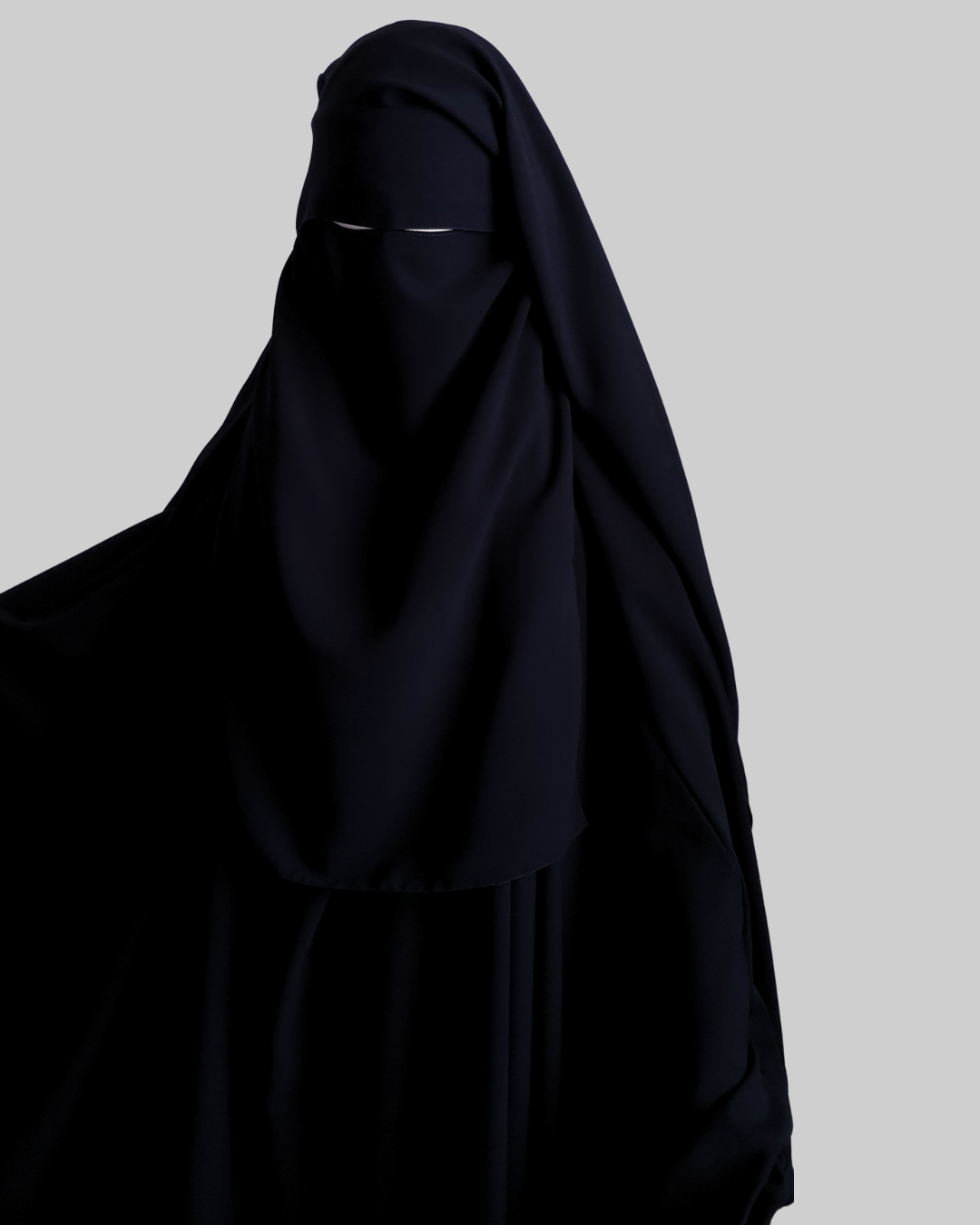 EXTRA LONG 3 LAYERS NIQAB WITH NOSE STRING & EYE FLAP
