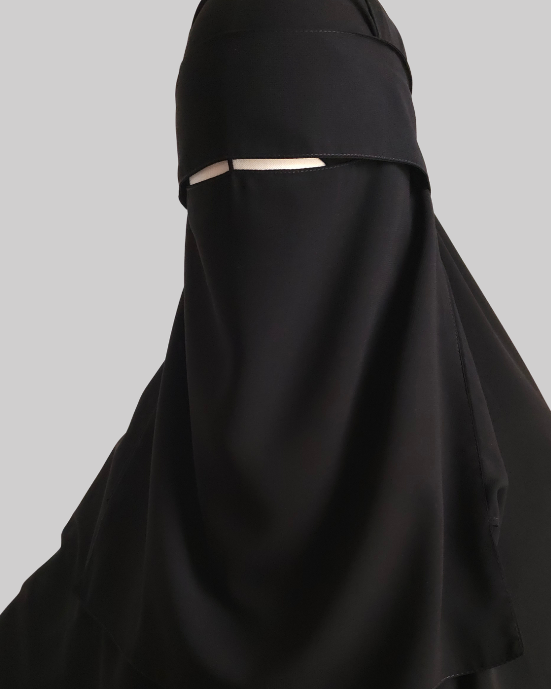 EATING NIQAB - MEDIUM 1 LAYER WITH EYE FLAP & NOSE STRING