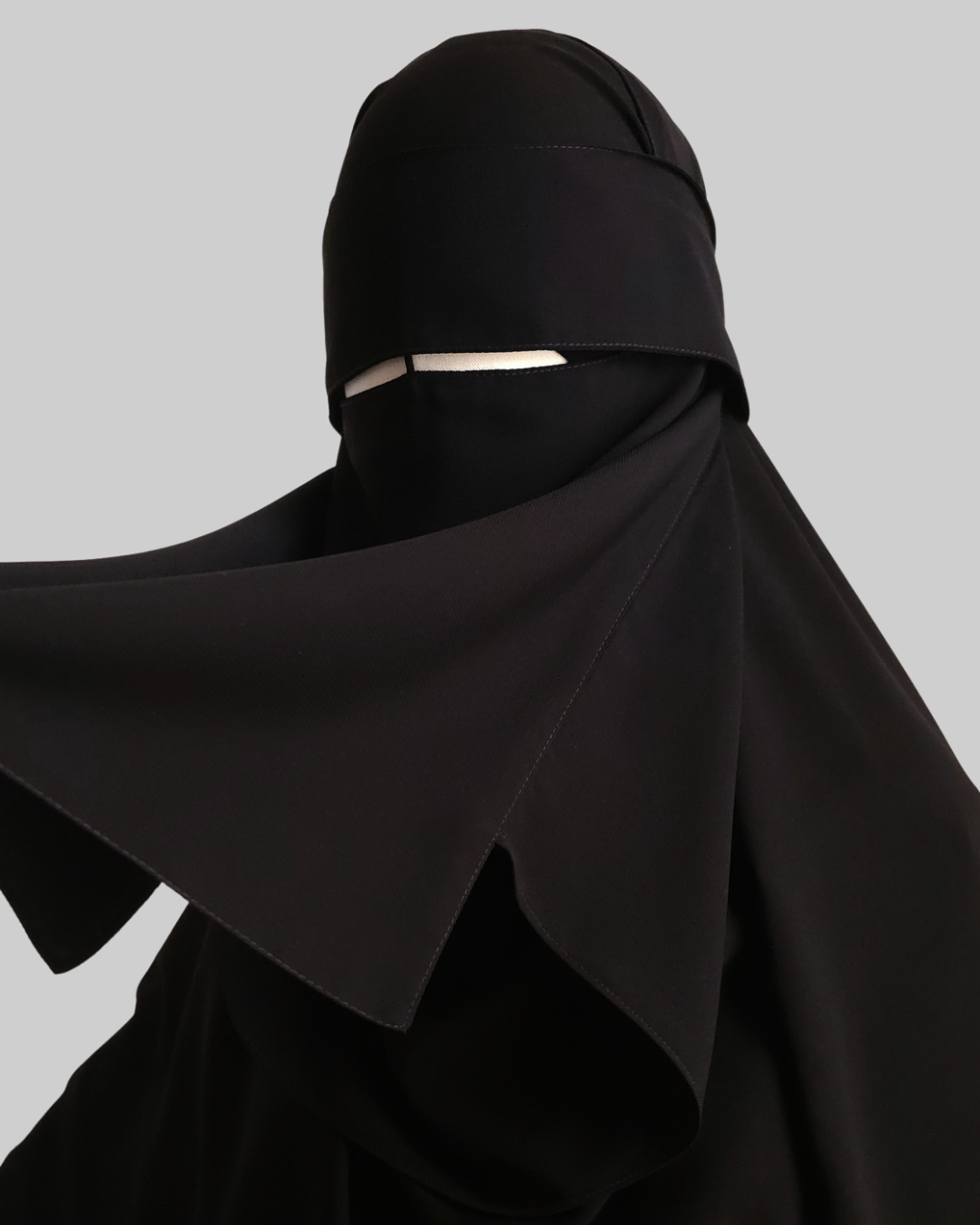 EATING NIQAB - MEDIUM 1 LAYER WITH EYE FLAP & NOSE STRING