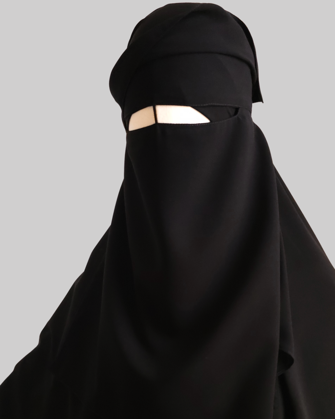 EATING NIQAB - MEDIUM 1 LAYER WITH EYE FLAP & NOSE STRING