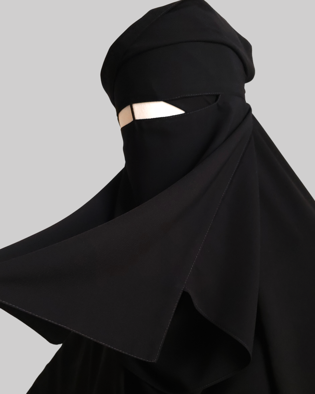 EATING NIQAB - MEDIUM 1 LAYER WITH EYE FLAP & NOSE STRING